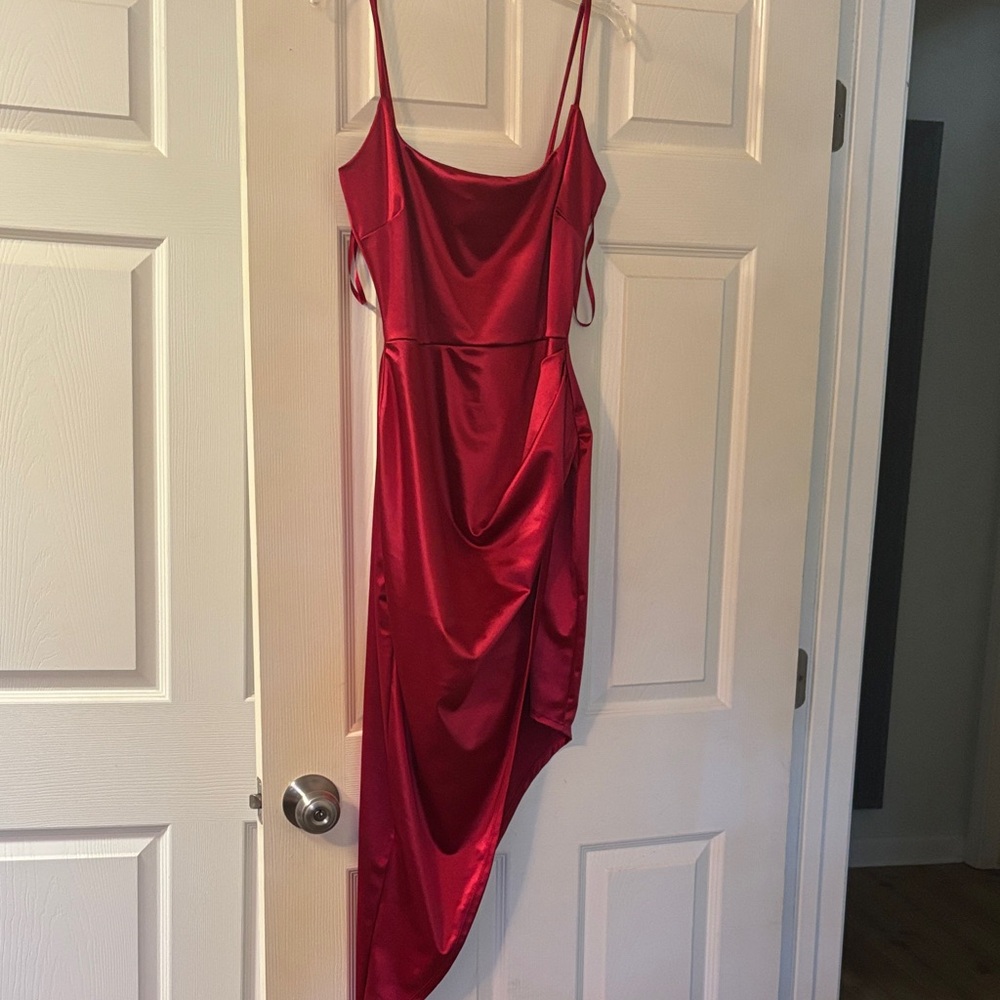 Windsor Scarlet Satin Mini Dress